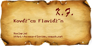 Kovács Flavián névjegykártya